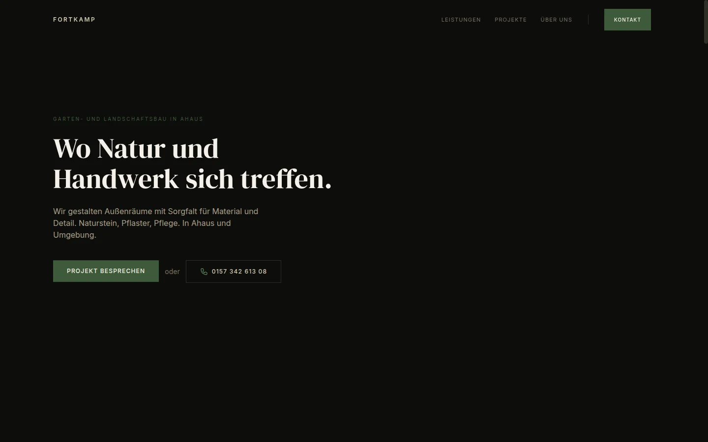 Screenshot von Galabau Fortkamp