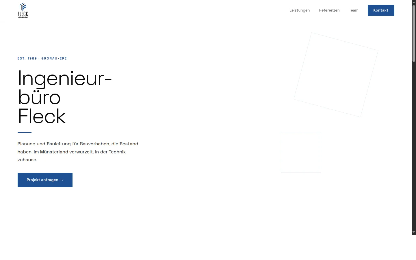 Screenshot von Ingenieurbüro Fleck