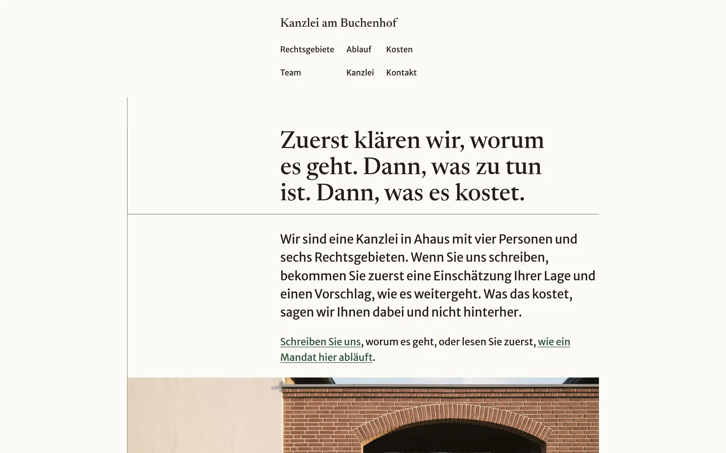 Screenshot von Kanzlei am Buchenhof
