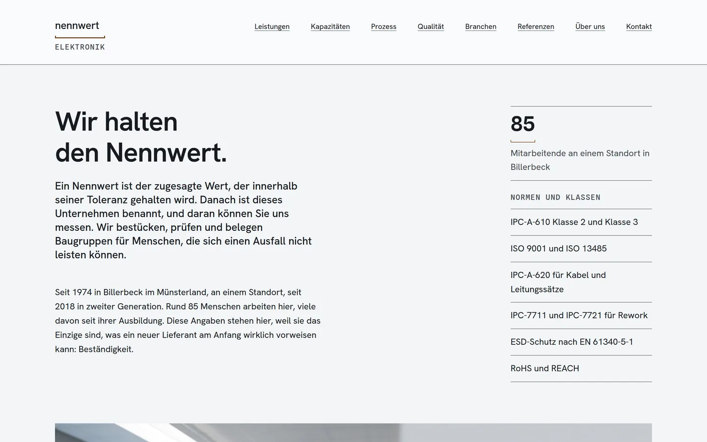 Screenshot von Nennwert Elektronik
