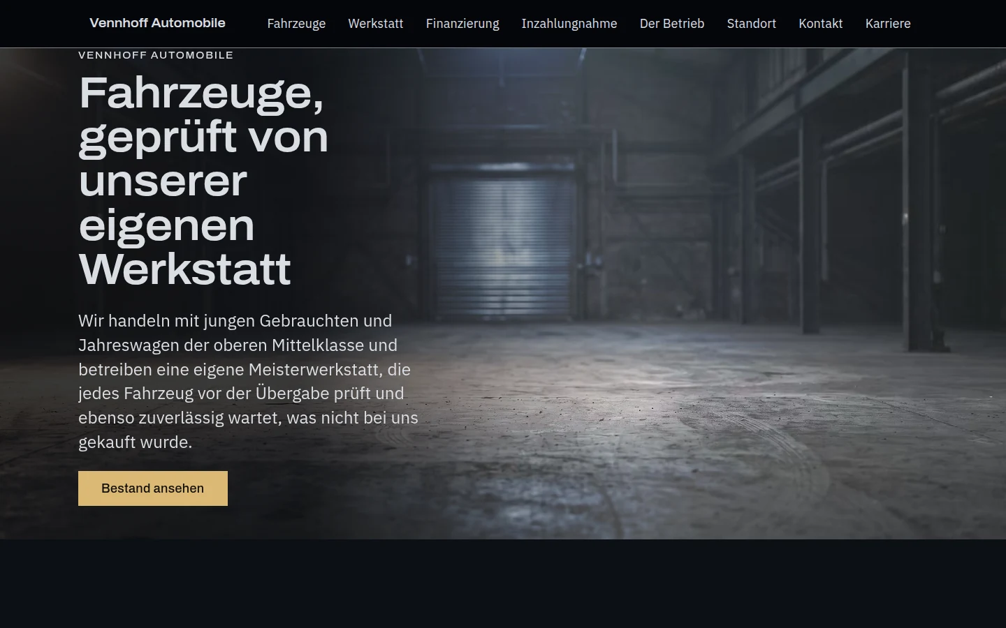 Screenshot von Vennhoff Automobile